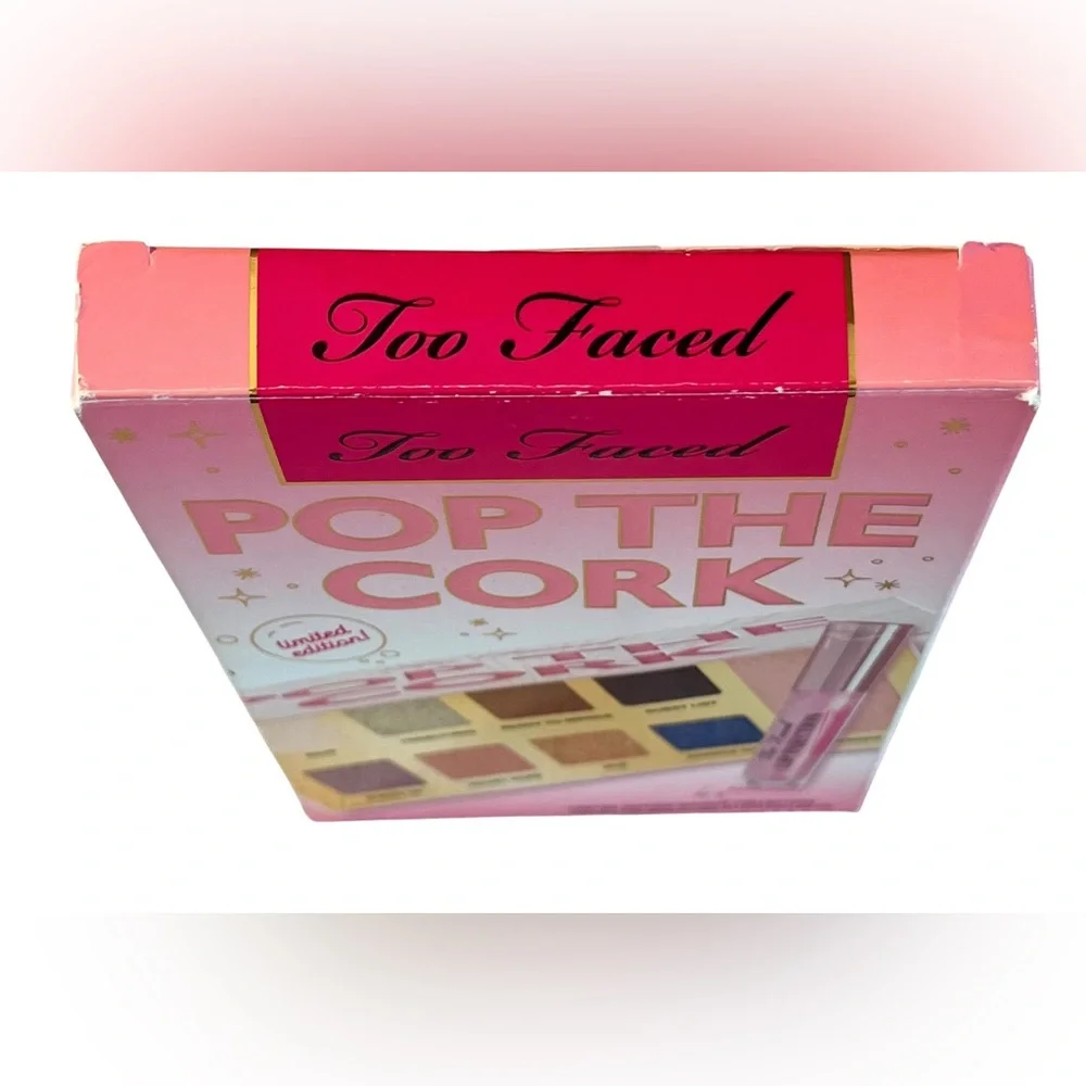 HP Too Faced Pop The Cork Eyeshadow Palette & Lip Injection - Pink New with Tags